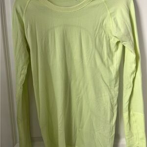 lululemon athletica Light Green Long Sleeve Top